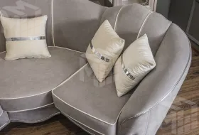 Диван Гравита угловой 3-у-1 серый серебро