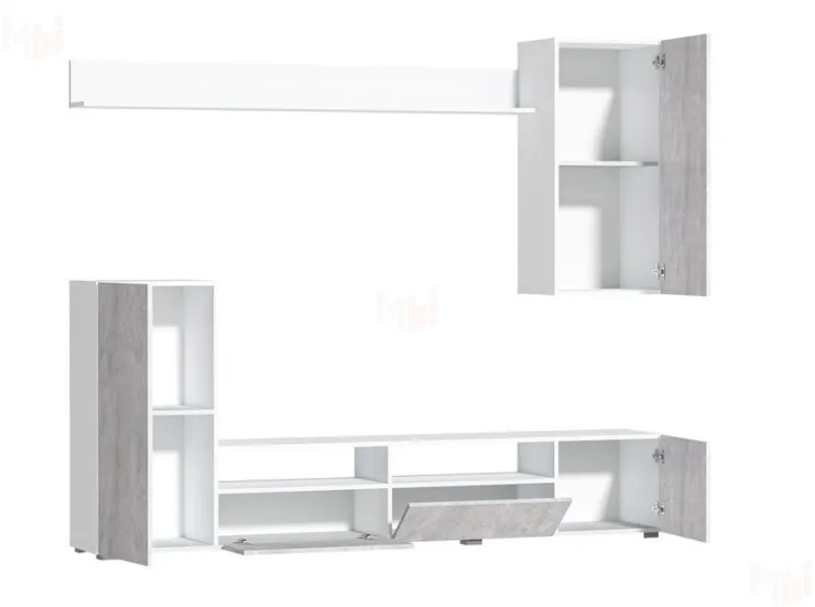 Гостиная Аллегро 2 Белый/Цемент Светлый