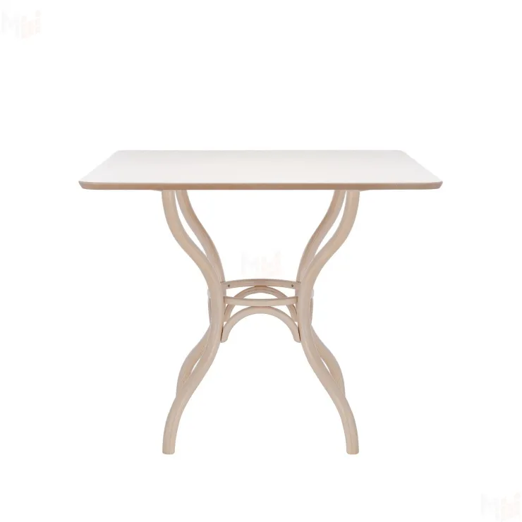 Обеденная группа Leset Тор квадратный  и 4 стула Грид Белёный дуб/Бежевый