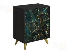 Комод Фьюжн Арт КМ-001 камень угольный/Tropical