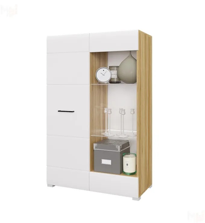 Стеллаж Ненси (дуб золотой/белый глянец)