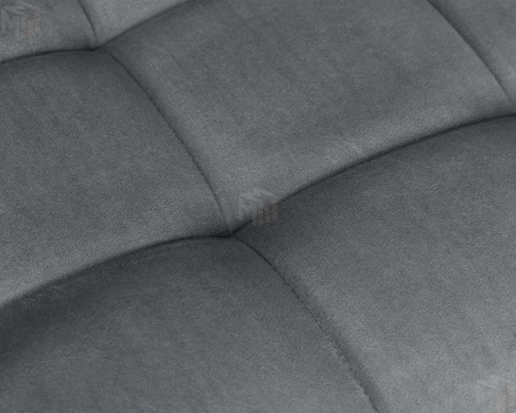 Стул барный DOBRIN KRUGER ARM BLACK (серый велюр (MJ9-75))