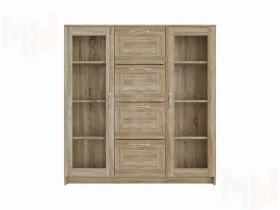 Тумба Сириус 2 двери и 4 ящика 117*123 Сонома