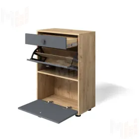 Обувница Мини-Лайт МЛ-7 Дуб крафт золотой/графит