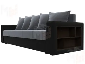 Диван прямой Дубай Лайт ( Серый;Черный )