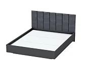 Кровать арт. 031 (Полосы) Антрацит (ЛН) 1400x2000