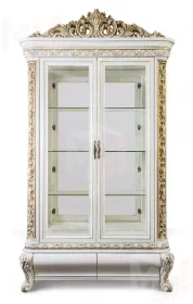 Витрина Алсу 2-ств белый глянец