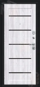 Входная металлическая дверь Борн Букле черное/Riviera Ice