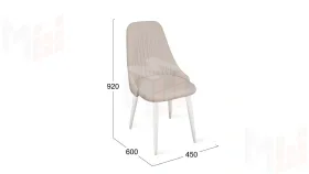 Стул Франк (конус) исп. 2 - ДП2-30 Белый матовый/Микровелюр Catania Ivory (бежевый)