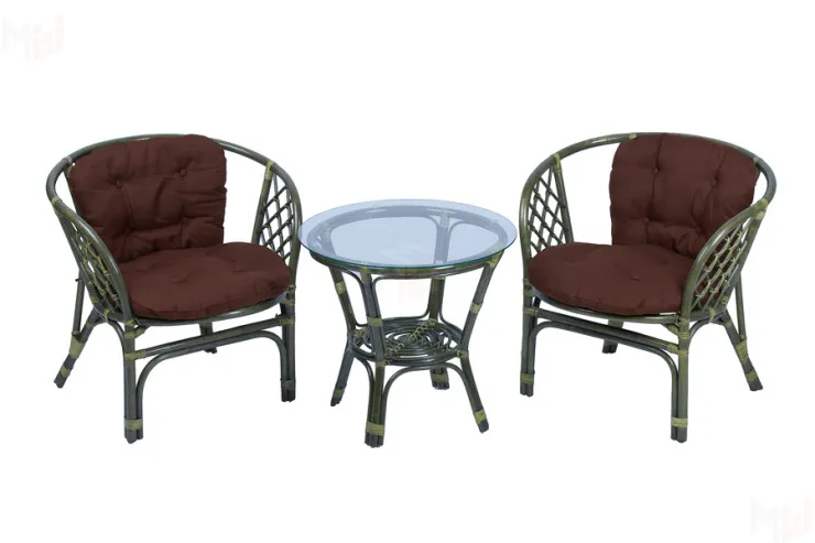 Комплект Багама дуэт с простыми коричневыми подушками