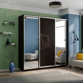 Шкаф-купе Экспресс трио (2 зеркала) 2100 Венге