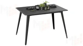 Стол обеденный Равенна Тип 1 Черный муар, Серый бетон