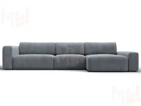 Диван угловой Лига-066 НПБ Лонг угол правый ( TOWER 10 серый )