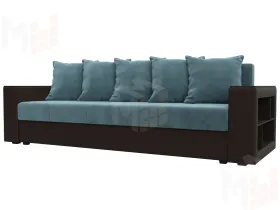Диван прямой Дубай Лайт ( Бирюзовый;Коричневый )