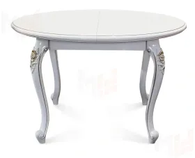 Стол Натали круглый белый глянец