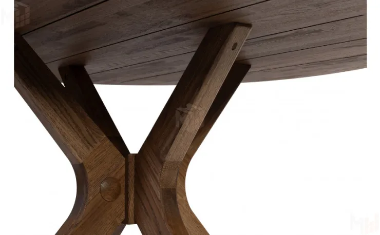 Стол деревянный из массива дуба Эмирель D95 Дуб темный