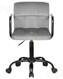 Офисное кресло для персонала DOBRIN TERRY BLACK (серый велюр (MJ9-75))