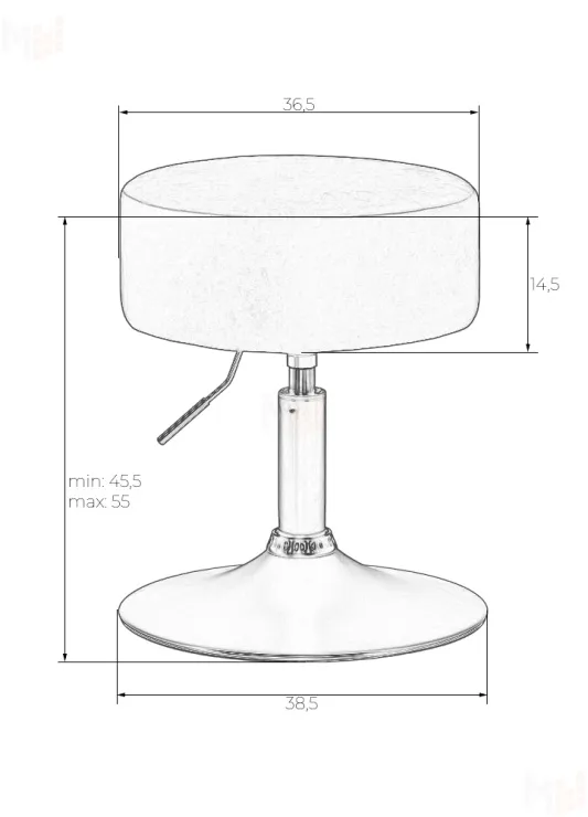 Пуф DOBRIN DANNY (белый PU)