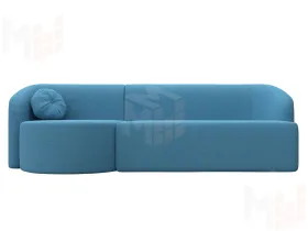 Диван прямой Лига-027 угол левый ( Амур голубой )