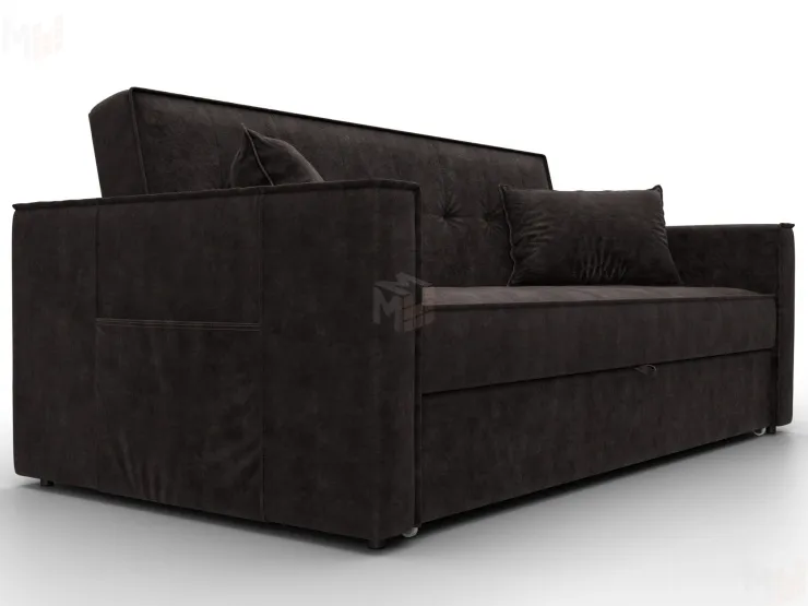 Диван прямой Лига-104 (160) ( BRUT 17 коричневый )