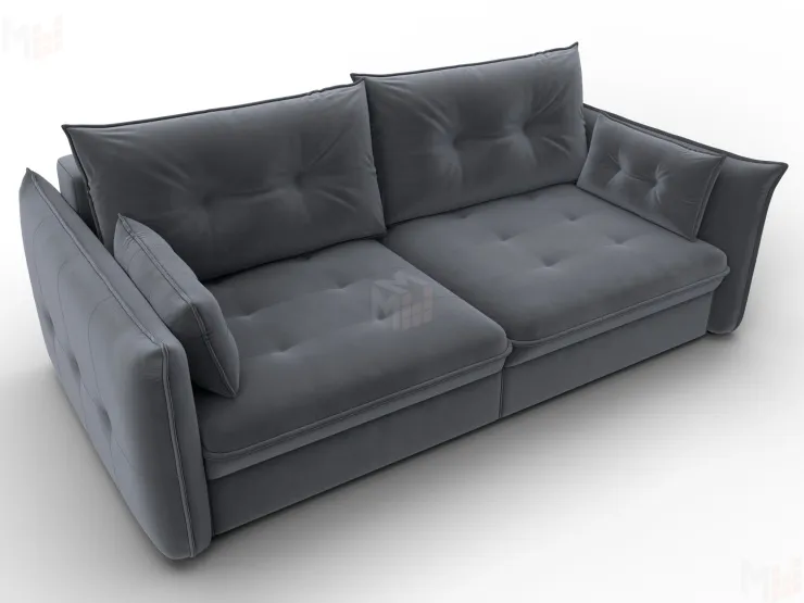 Диван прямой Лига-100 НПБ ( SEVEN 17 серый )