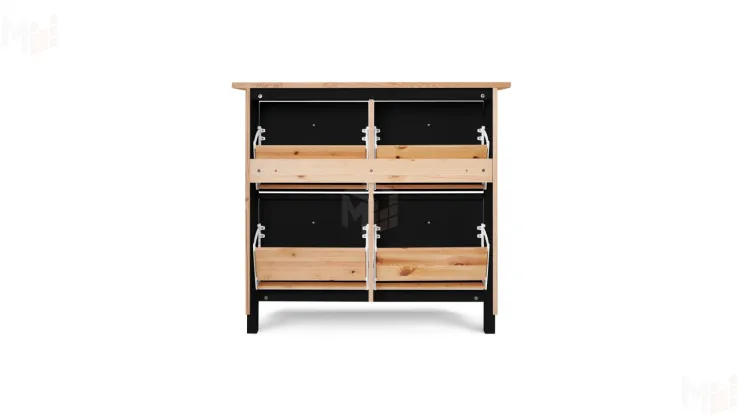 Тумба для обуви из массива Кымор 107 черная