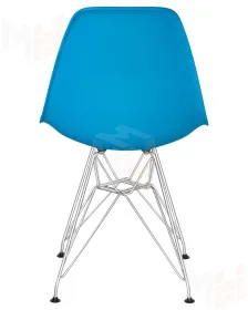 Стул обеденный DOBRIN DSR (ножки хром, цвет голубой (BE-02))