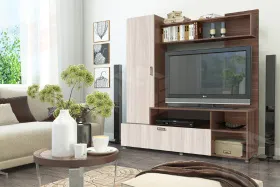 Гостиная Аллегро 8 Ясень Темный/Ясень Светлый