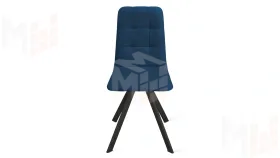 Стул Аспен К2 Черный муар Велюр Confetti Blue