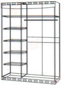 Шкаф-купе с зеркалом Мария-Луиза 6.16 Бодега Белый