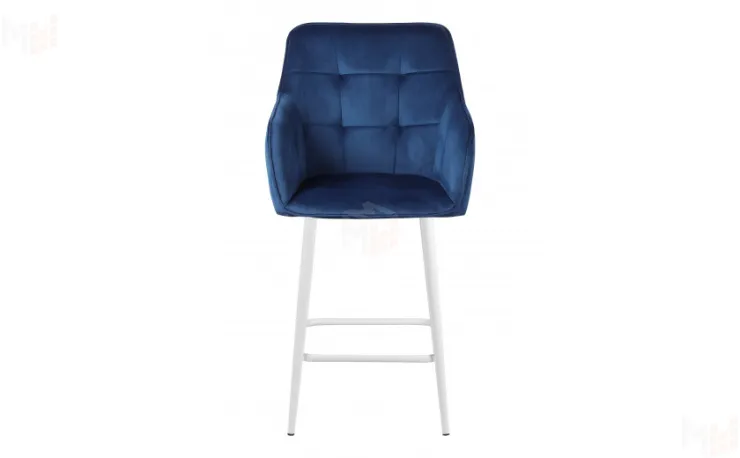 Полубарное поворотное кресло Мони К Confetti blue/белый