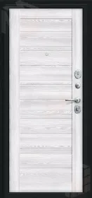 Входная металлическая дверь Сити Kale Букле черное/Riviera Ice