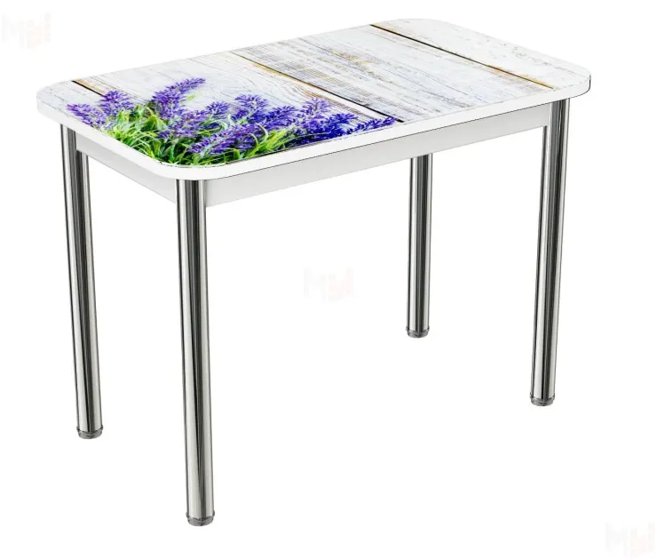 Стол прямоугольный с фотопечатью Прованс, ноги прямые