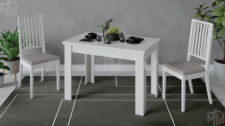 Стол раздвижной Промо  тип 4 Белый