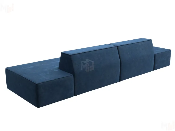 Диван прямой модульный Монс лофт ( BRUT 11 синий )