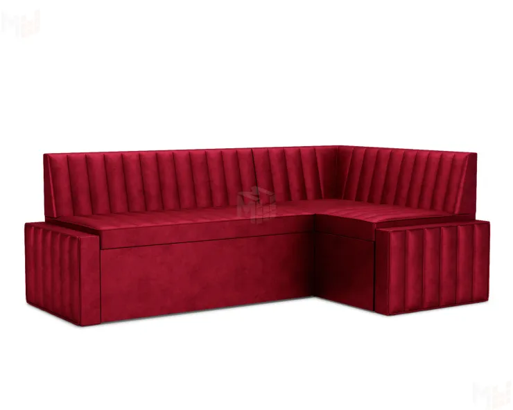 Вермут Правый угол (Бархат красный STAR VELVET 3 DARK RED) 213х82х133 см