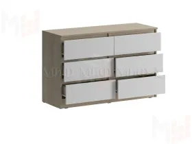 Комод Челси сонома/белый глянец