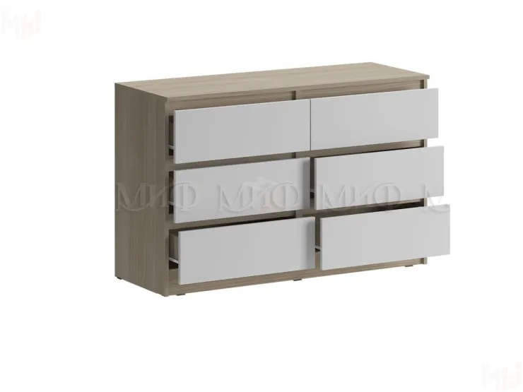 Комод Челси сонома/белый глянец