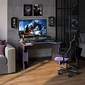 S00548 ВАРДИГ К1 стол компьютерный 120x75x82, антрацит/фиолетовый