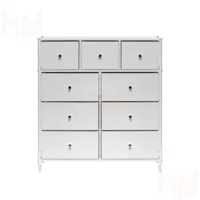Комод Leset Нирита/Хайди, 9 ящиков, Белый (Белый/Белый)