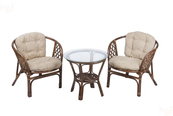 Комплект Багама Дуэт с простыми бежевыми подушками