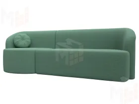 Диван прямой Лига-027 угол левый ( Амур зеленый )