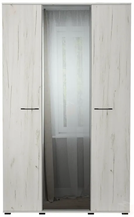 Шкаф с зеркалом ИТАЛИЯ ШК-1300  Крафт белый