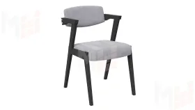 Стул Гонконг 2 - N-242 Черное дерево, тк. №210 Велюр Jercy silver