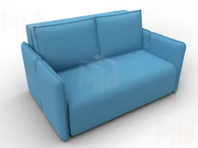 Диван прямой Лига-117 ( Амур 10 голубой )