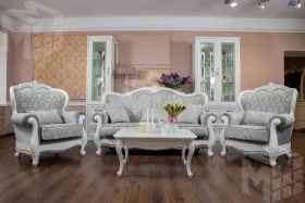 Диван Мишель 3х местный белый матовый