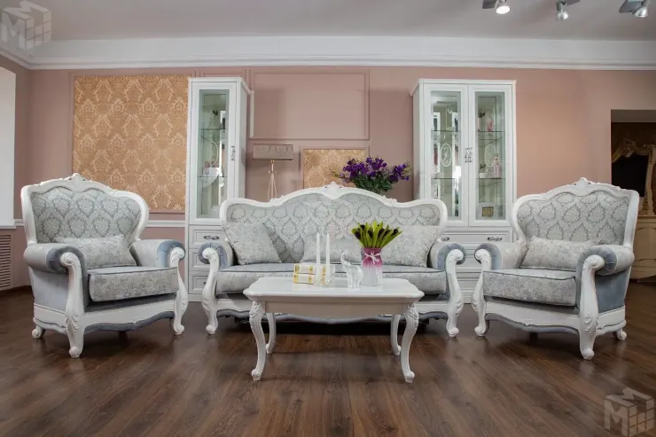 Диван Мишель 3х местный белый матовый