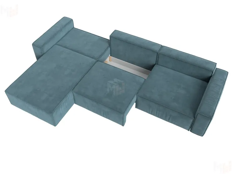 Диван угловой Прага Классик лонг левый угол ( Бирюзовый )