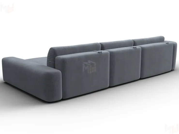 Диван угловой Лига-066 НПБ Лонг угол правый ( TOWER 10 серый )