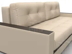 Диван прямой с декором Лига-096 НПБ ( Бежевый;Коричневый )